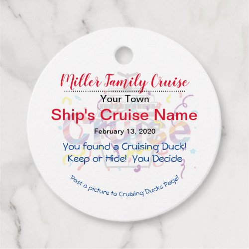 Cruising Duck Favor Tags