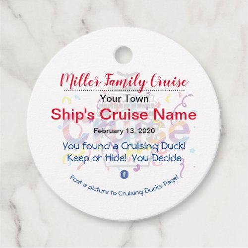 Cruising Duck Favor Tags