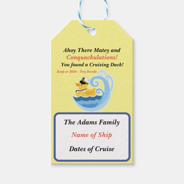 Cruising Duck Tag (Front)