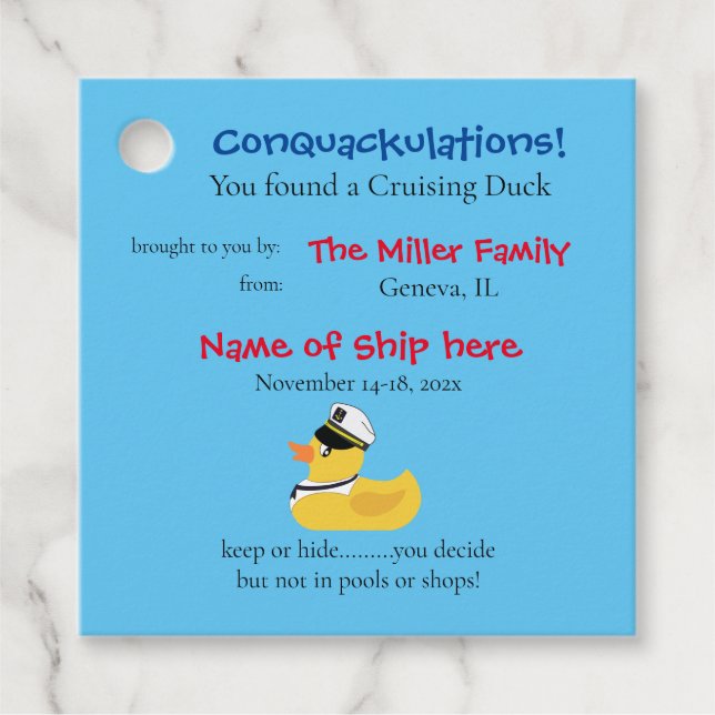 Cruising Duck Tag (Front)