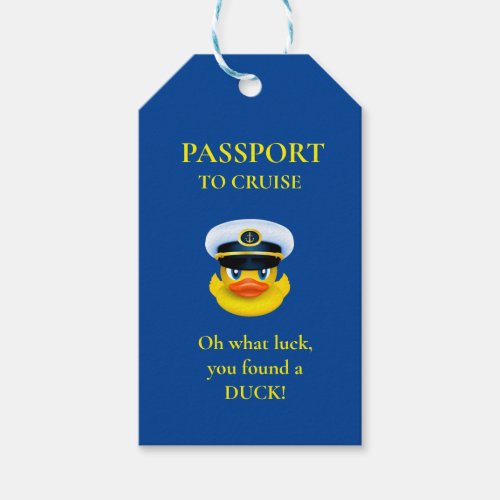 Cruising Duck Tag_Perfect for the great duck hunt Gift Tags