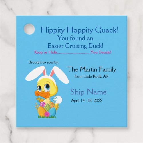 Cruising Duck Tags for Easter