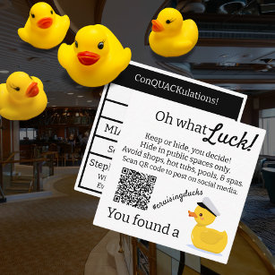 Cruising Ducks Cruise Captain Duck Calling Card
