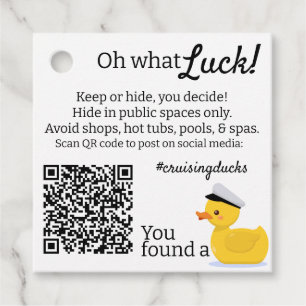 Cruising Ducks Cruise Captain Duck Favor Tags