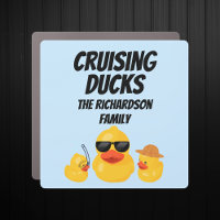 Cruising Ducks Family Cruise Door Magnet