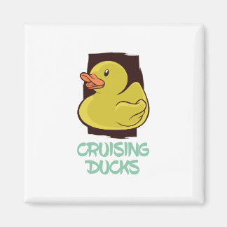 Cruising Ducks Fun Travel Magnet