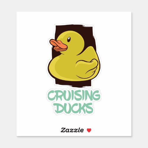 Cruising Ducks Fun Travel Sticker