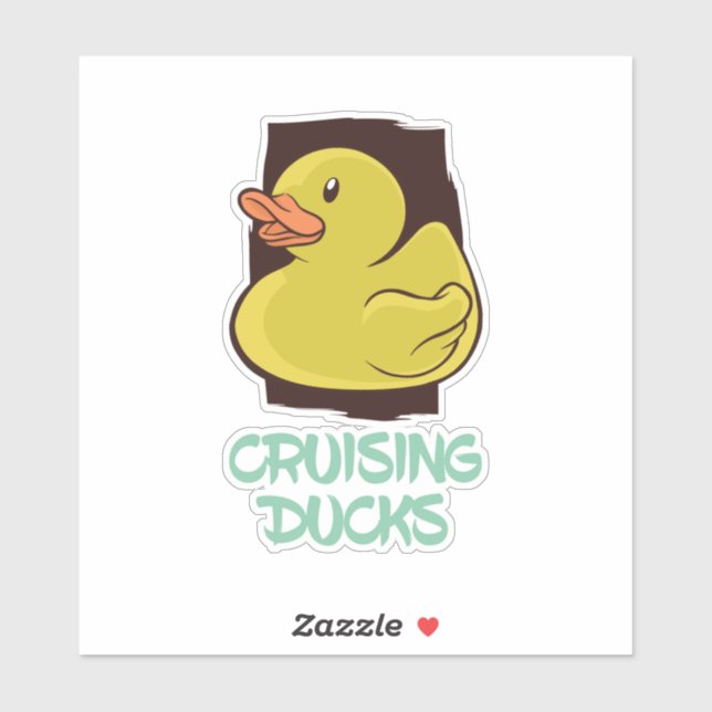 Cruising Ducks Fun Travel Sticker (Sheet)