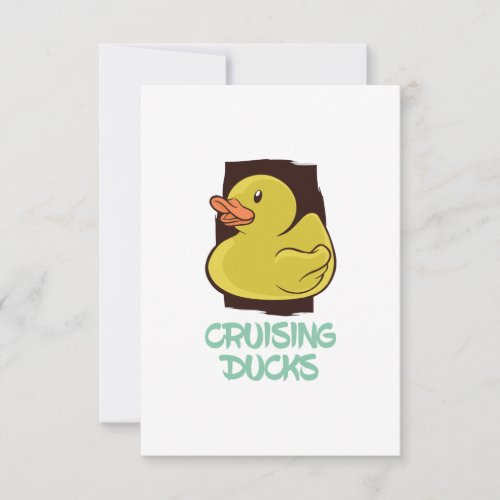 Cruising Ducks Fun Travel Thank You Card