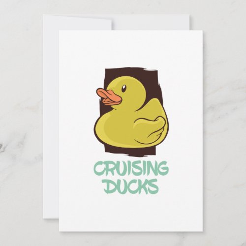Cruising Ducks Fun Travel Thank You Card