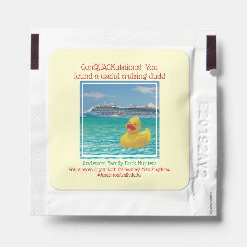 Cruising ducks hand sanitizer packets