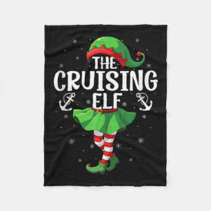 Cruising Elf Christmas Girls Women Elf Squad Xmas  Fleece Blanket