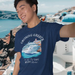 Cruising Greece Greek Isles Santorini T-Shirt<br><div class="desc">You may change the style of this shirt by choosing More > under the style option. It may be personalized in the area provide or customizing by choosing the click to customize further option and changing the name, initials or words. You may also change the text color and style or...</div>