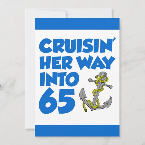 Cruising Her Way Into 65 Invite