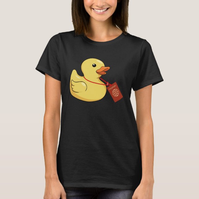 Cruising Hiding Finding Rubber Ducks Passport Scav T-Shirt (Front)