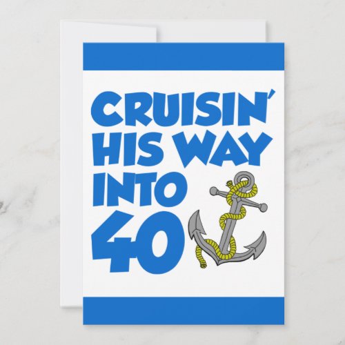 Cruising His Way Into 40 Invite