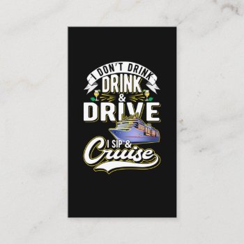 Cruising Humor Boat Funny Cruise Ship Drinking Business Card by Designer_Store_Ger at Zazzle