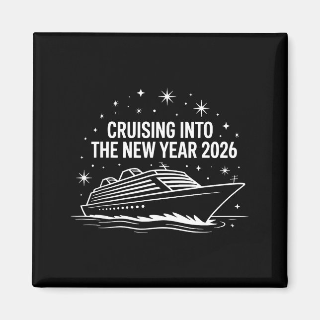 Cruising Into 2026 New Years Eve Family Matching H Magnet (Front)