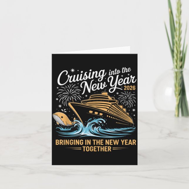 Cruising Into 2026 New Years Eve Party Cruise Fami Card (Front)