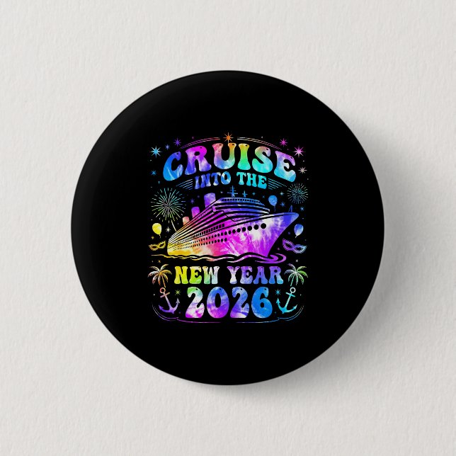 Cruising Into 2026 New Years Eve Party Favors Fami Button (Front)