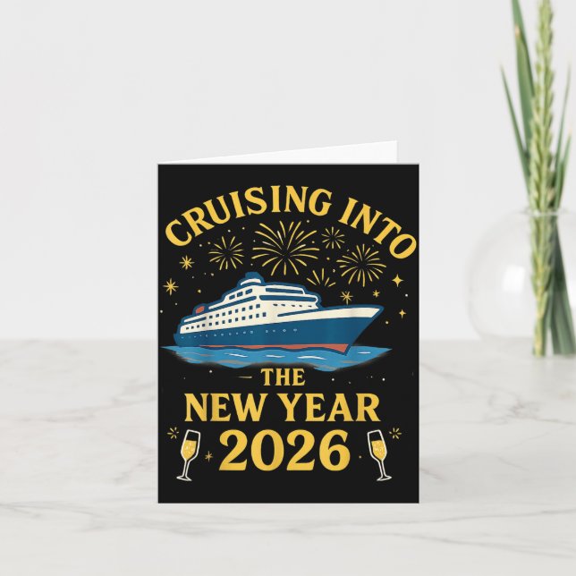 Cruising Into 2026 New Years Eve Party Favors Fami Card (Front)