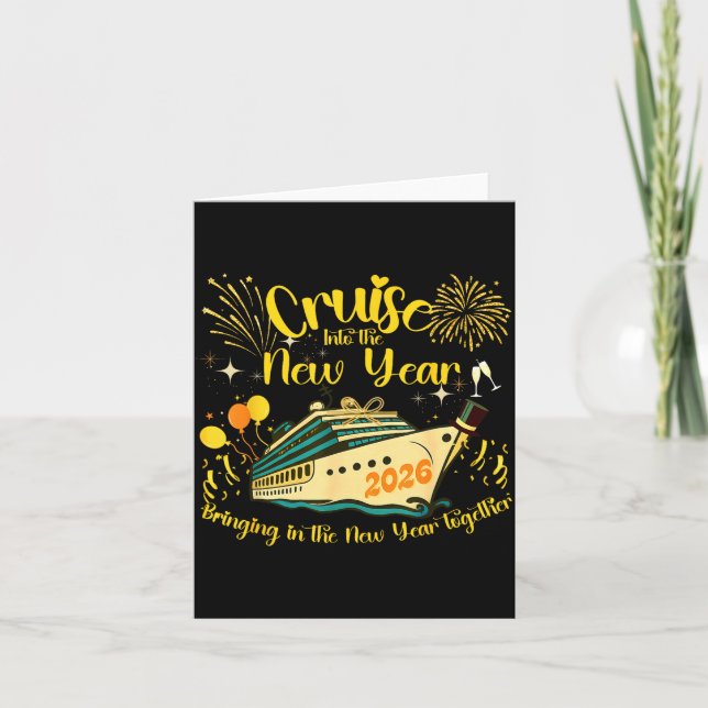 Cruising Into 2026 New Years Eve Party Favors Fami Card (Front)