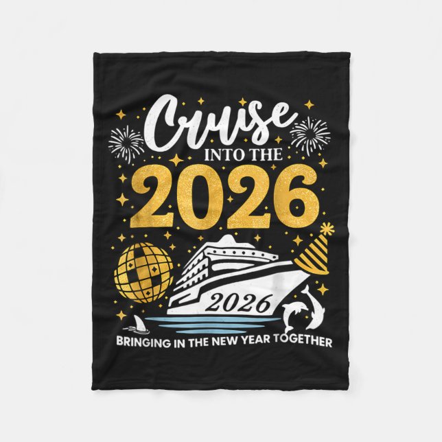 Cruising Into 2026 New Years Eve Party Favors Fami Fleece Blanket (Front)