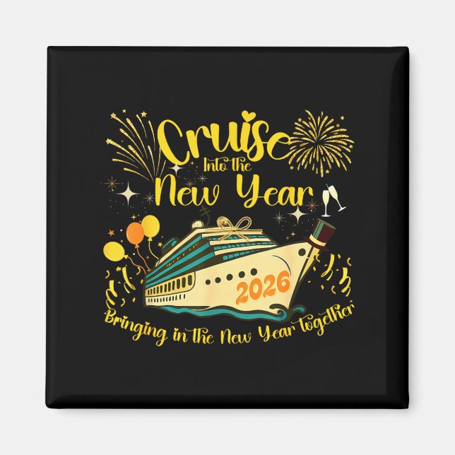 Cruising Into 2026 New Years Eve Party Favors Fami Magnet (Front)