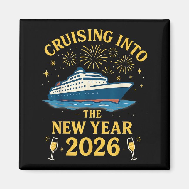 Cruising Into 2026 New Years Eve Party Favors Fami Magnet (Front)