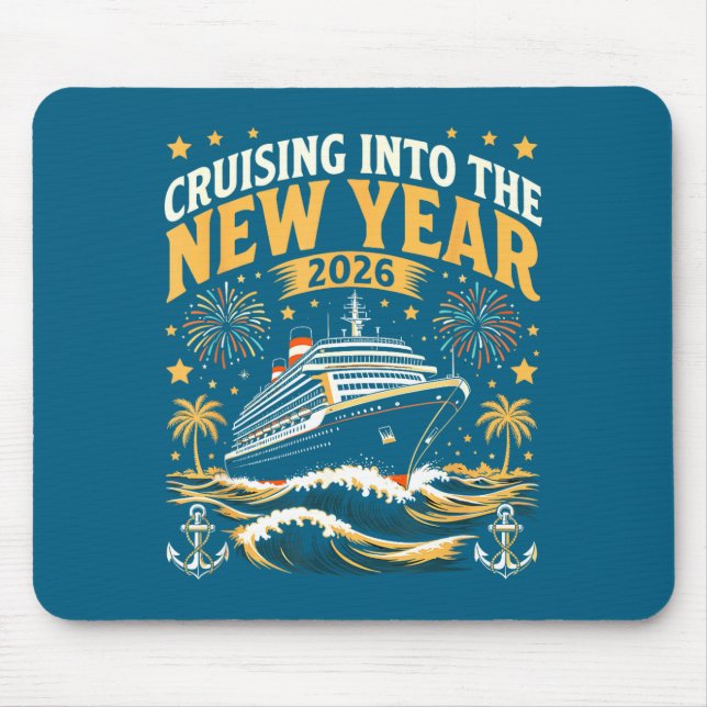 Cruising Into 2026 New Years Eve Party Favors Fami Mouse Pad (Front)