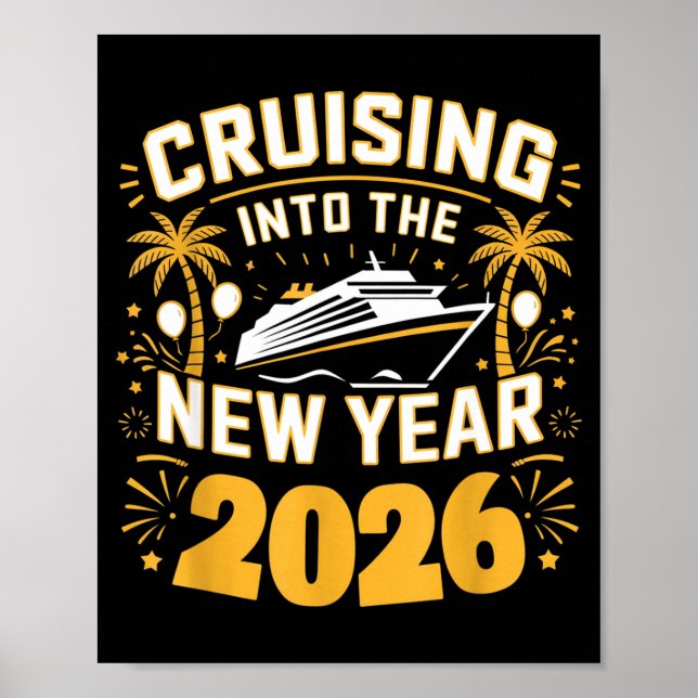 Cruising Into 2026 New Years Eve Party Favors Fami Poster (Front)
