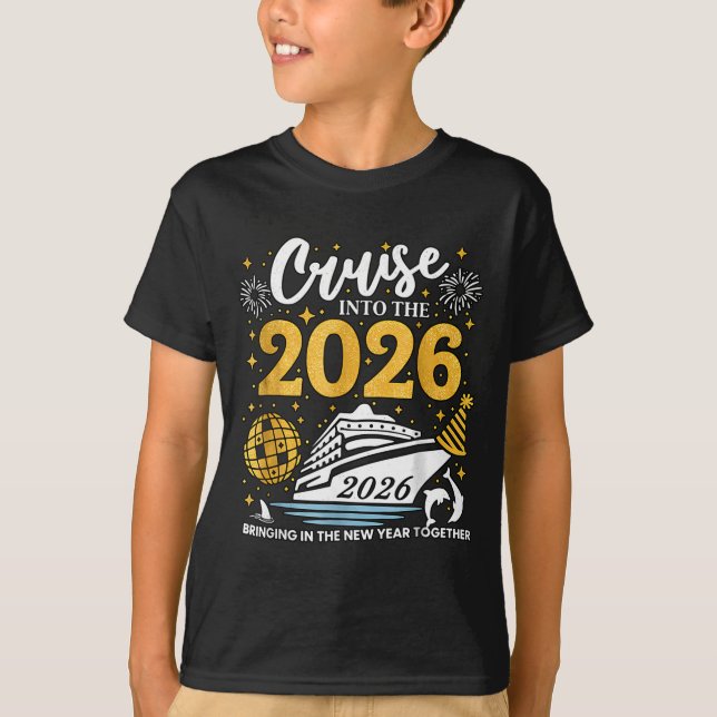 Cruising Into 2026 New Years Eve Party Favors Fami T-Shirt (Front)