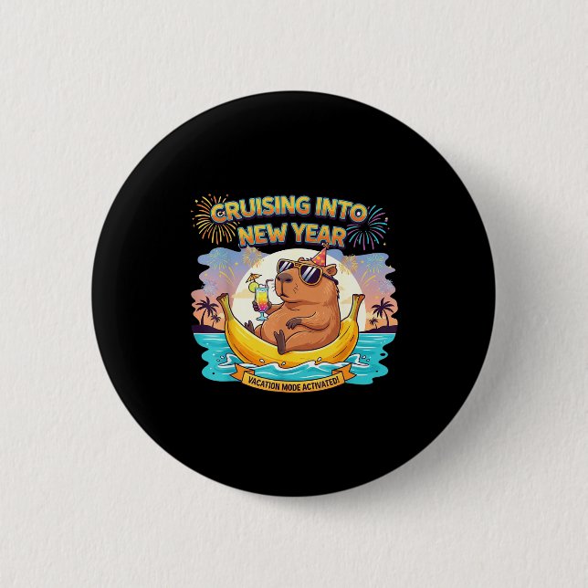 Cruising Into 2026 New Years Eve Party Matching Fa Button (Front)