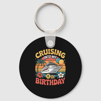 Cruising Into My 0th Birthday Keychain