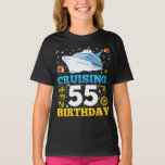 Cruising Into My 55 Birthday Party Girl T-Shirt<br><div class="desc">Cruising Into My 55 Year Old Birthday Party 55th B-Day Funny design Gift Tee Girl T-shirt Classic Collection.</div>