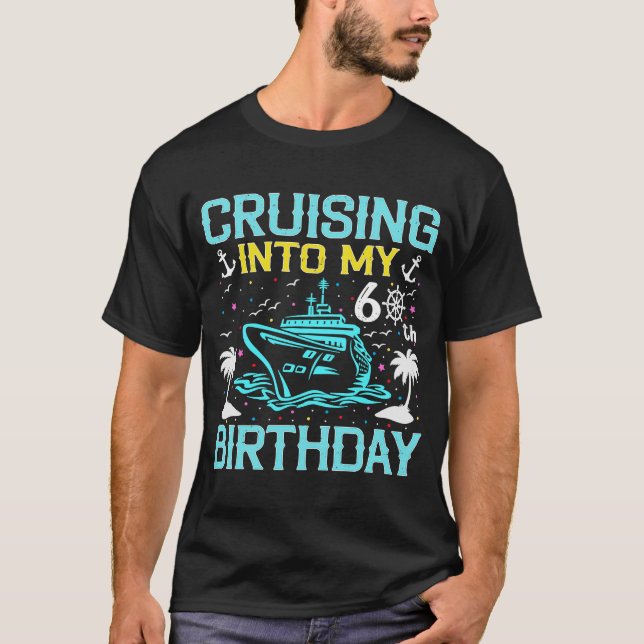 Cruising Into My 60th Birthday 60 Year Old Cruise  T-Shirt (Front)