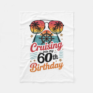 Cruising Into My 60th Birthday Fleece Blanket