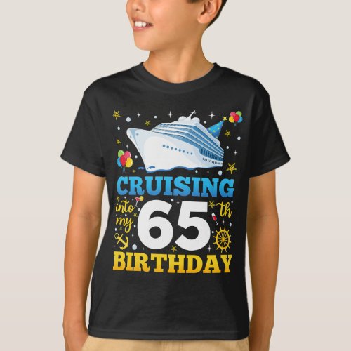 Cruising Into My 65 Birthday Party Boy T_Shirt