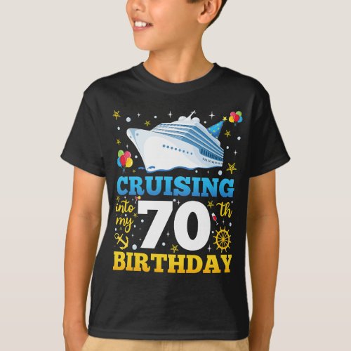 Cruising Into My 70 Birthday Party Boy T_Shirt