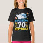 Cruising Into My 70 Birthday Party Girl T-Shirt<br><div class="desc">Cruising Into My 70 Year Old Birthday Party 70th B-Day Funny design Gift Tee Girl T-shirt Classic Collection.</div>