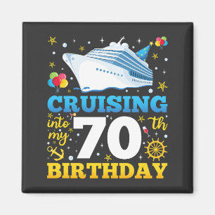 Cruising Into My 70 Birthday Party Square Magnet