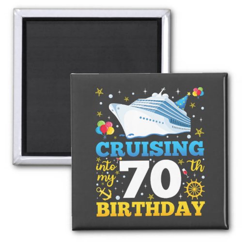 Cruising Into My 70 Birthday Party Square Magnet