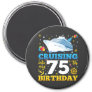 Cruising Into My 75 Birthday Party Circle Magnet