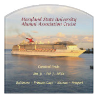 Cruising into Nassau Stateroom Door Marker