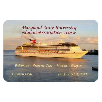 Cruising Into Nassau Stateroom Door Marker Magnet by CruiseReady at Zazzle