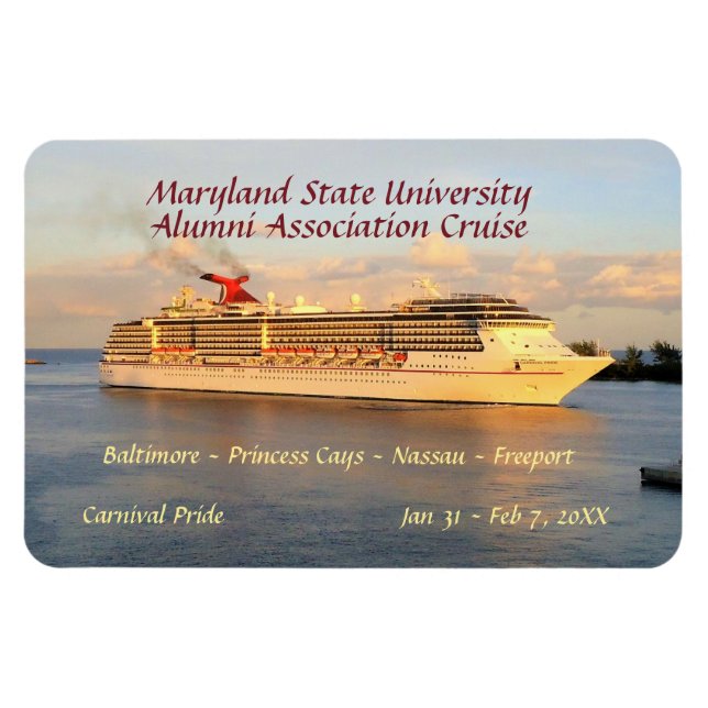 Cruising into Nassau Stateroom Door Marker Magnet (Horizontal)