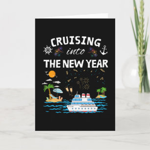 Cruising Into New Year 2026 Match Family Vacation Card