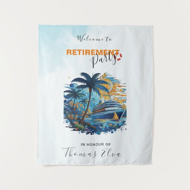 Cruising into Retirement Party, Back drop (Front)