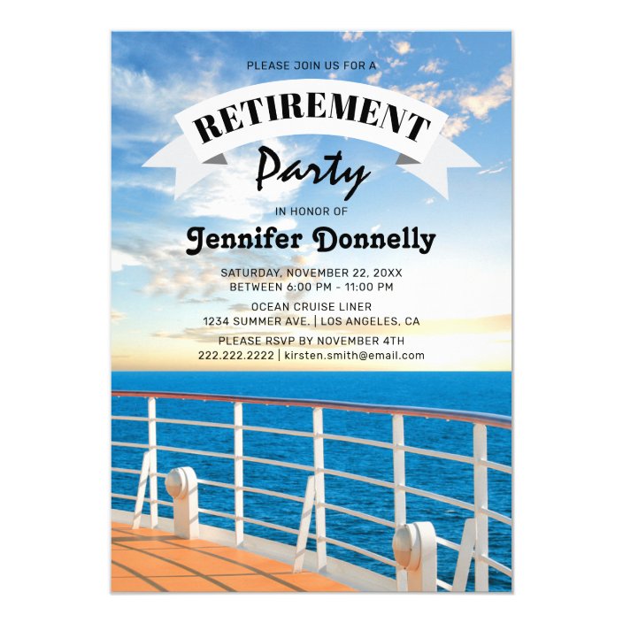 Cruising into Retirement Party Invitation | Zazzle.com