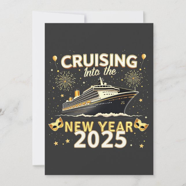 Cruising into the New Year 2025 Family Cruise Invitation (Front)